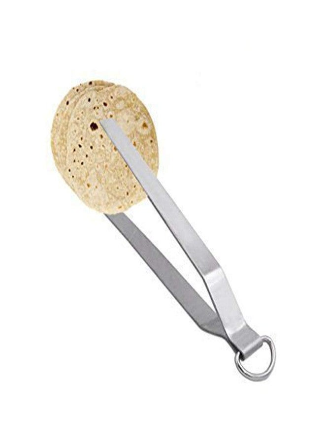 Oc9 Stainless Steel Cooking Tong, Roti Chimta & Wheel Pizza Cutter Cutter for Kitchen - Image 3